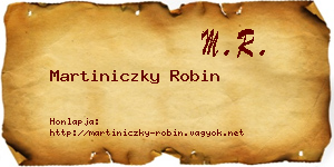 Martiniczky Robin névjegykártya